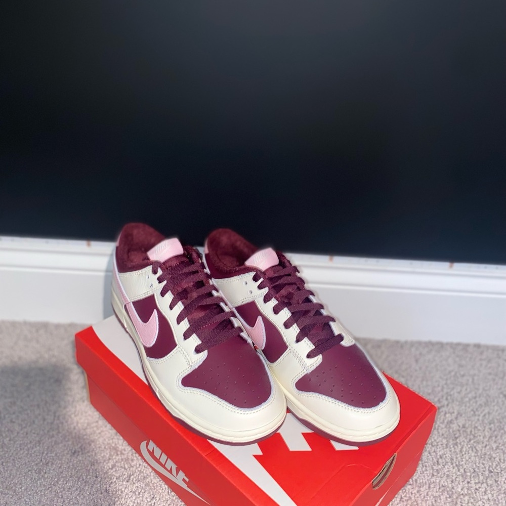 Nike Maroon and Light Pink Sneakers